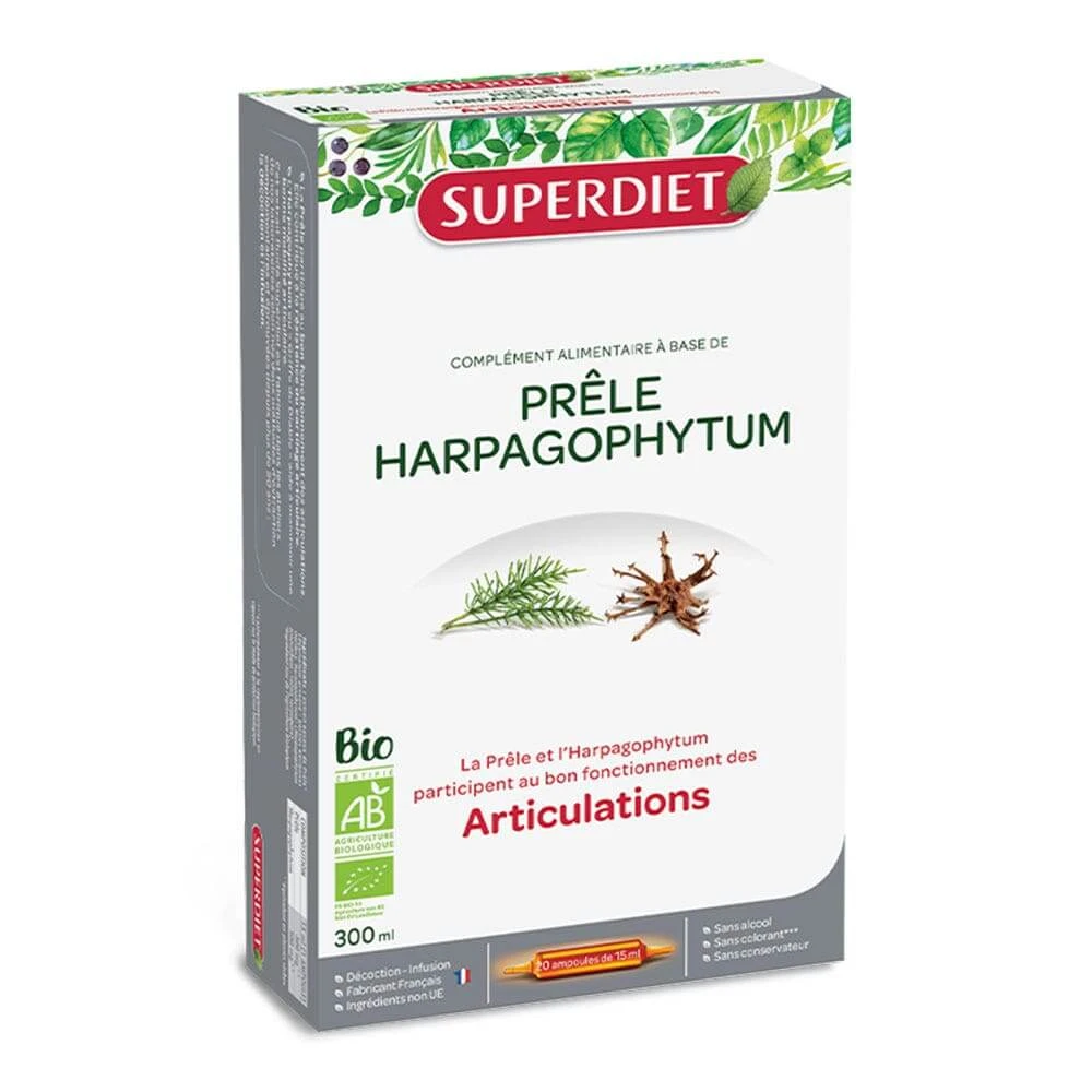 Superdiet Prele Harpagophytum Bio-Gelenke 20 Fläschchen