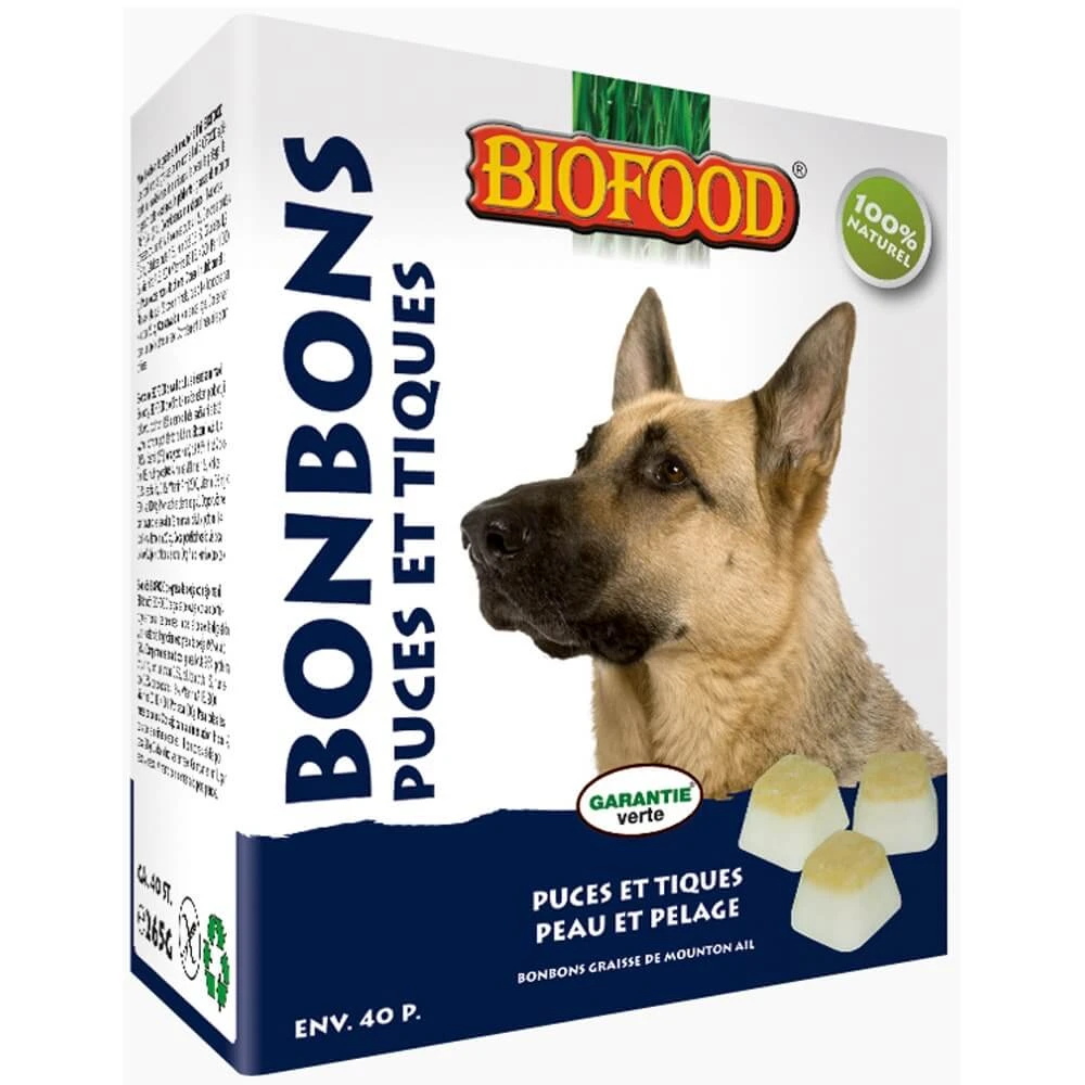 Biofood Antiparasitärer Snack maxi mit Schafsfett und Knoblauch für Hunde 40 Stück