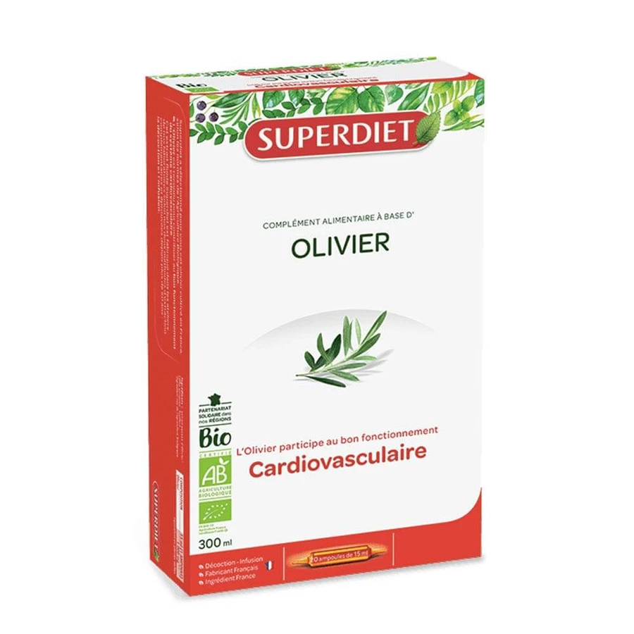 Superdiet Olive Bio Herz-Kreislauf 20 Fläschchen 15ml