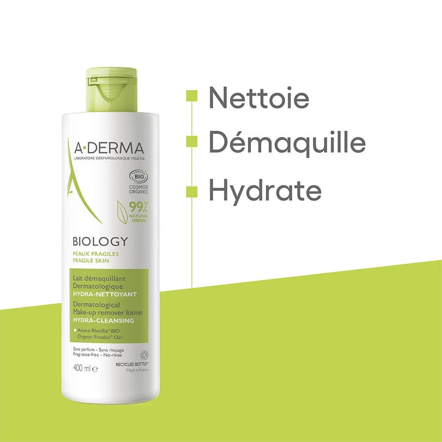A-Derma Biology Bio-Feuchtigkeits-Reinigungsmilch 400 ml