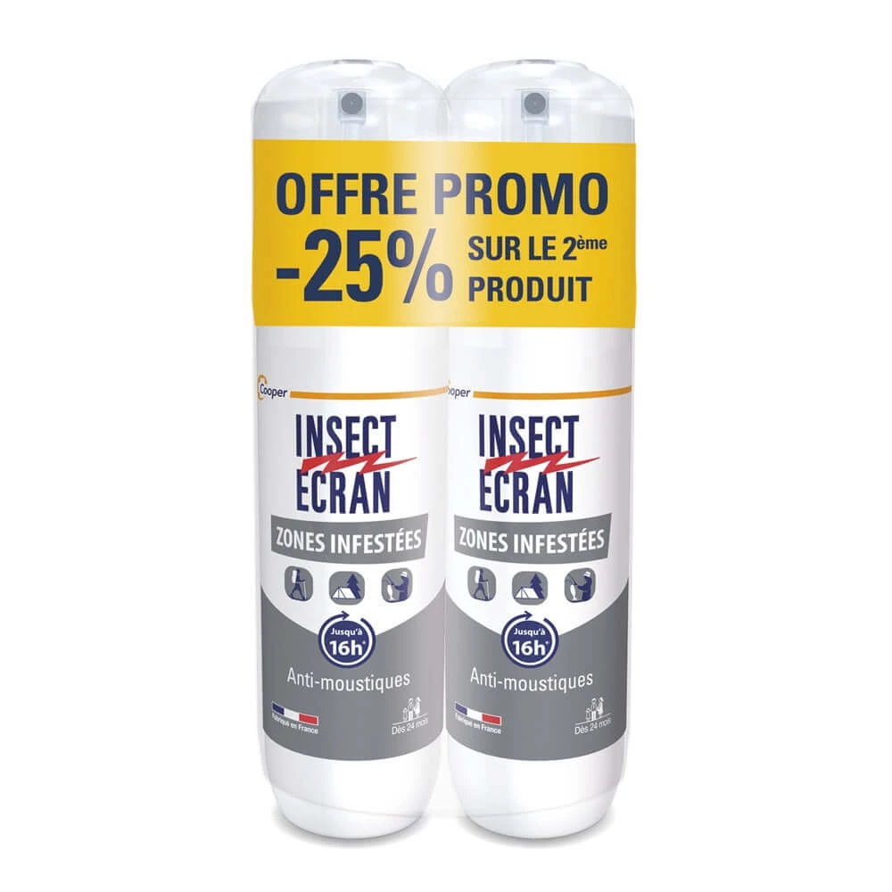 Insect Ecran Skin Mosquito Repellent für befallene Gebiete Erwachsene und Kinder 2x100ml