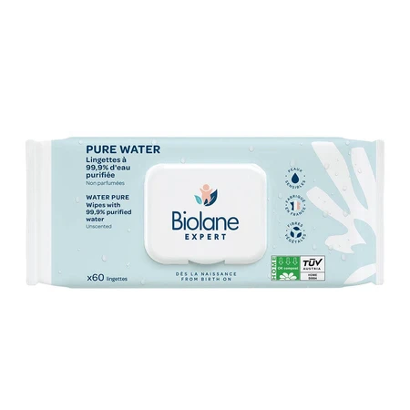 Biolane Expert Reines Wasser Wischtücher 3x60
