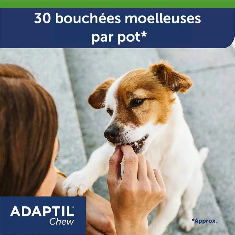 Ceva Adaptil Mordeduras calmantes antiestrés para perros 30 masticables