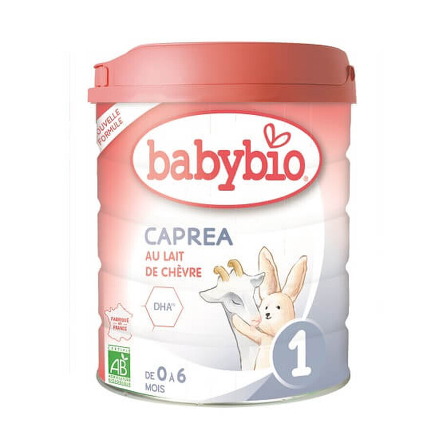 Formulă de lapte praf de capră 1, până la 6 luni, 800 g, BabyBio 