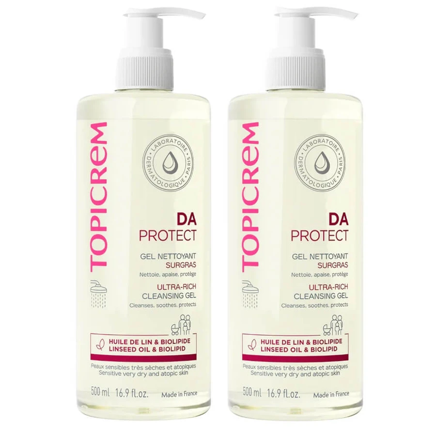 Topicrem Atopic Skin Gel de curățare hrănitor pentru față și corp Atopic Skin 2x500ml