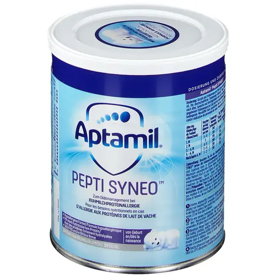 Formula de lapte de inceput Pepti Syneo 1, 0- 6 luni, 400 g, Aptamil