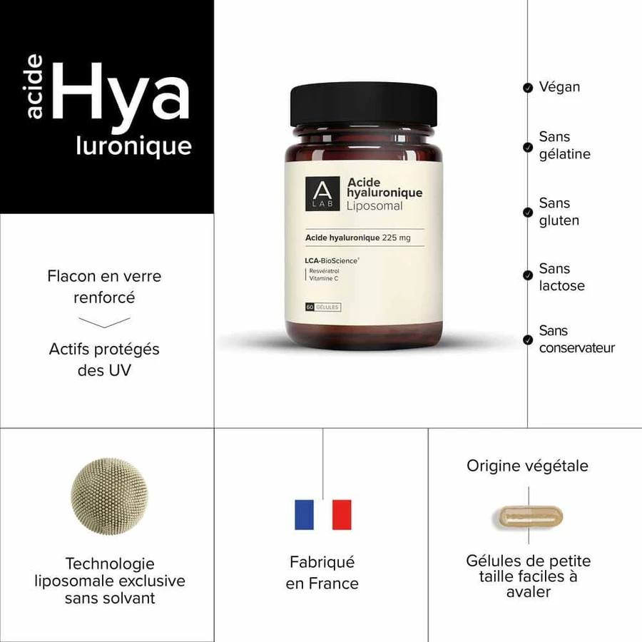A-LAB Liposomal Hyaluronic Acid 225mg Anti-Wrinkle Skin Firmness 60 Capsules
