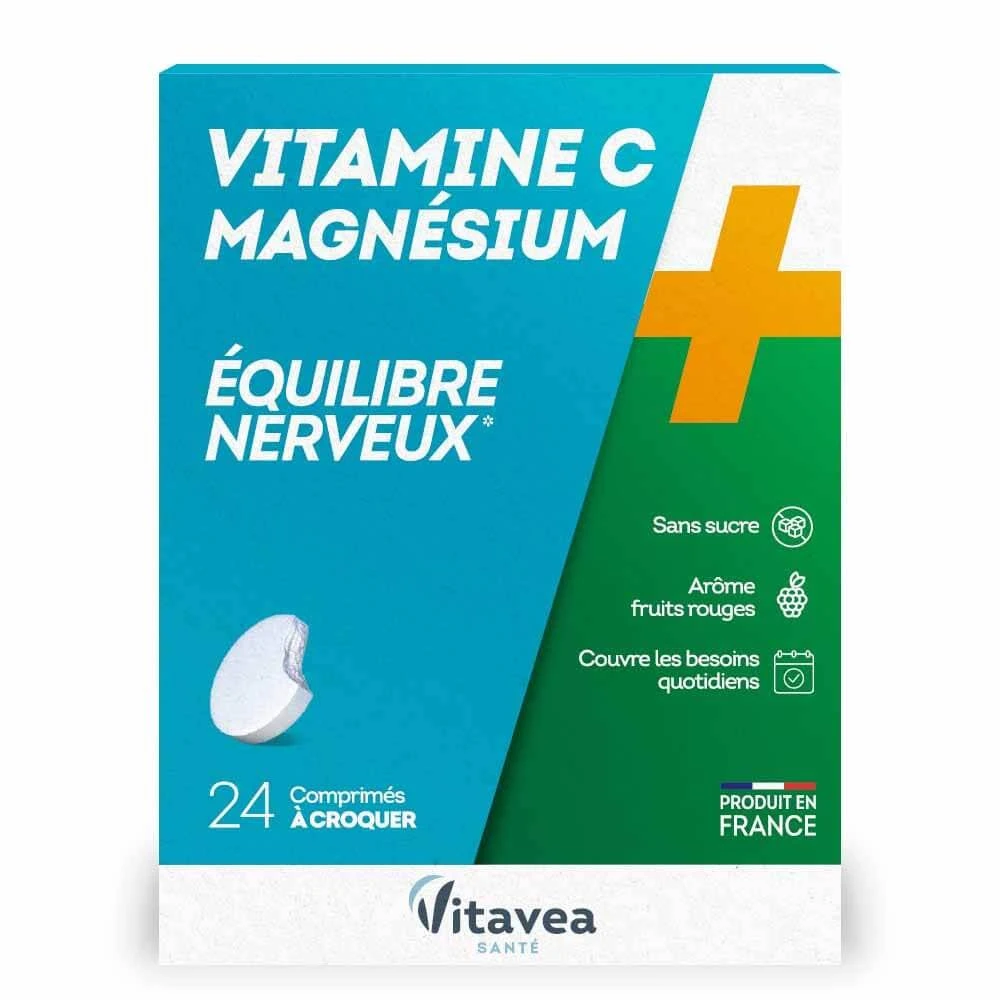 Vitavea Santé Vitamine C + Magnesium Equilibre nerveux 24 Tabletten