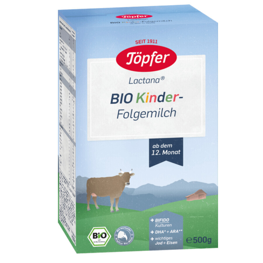 Formula de lapte praf Bio Kinder, +12 luni, 500 gr, Topfer