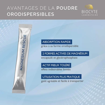 Biocyte Magnesium Rescue 360mg Stres Et Oboseală 14 Sticks