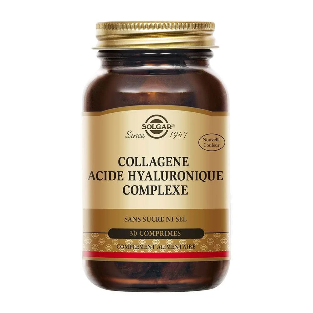Solgar Collagen Acide Hyaluronique Complexe Beauté Peau 30 Comprimés