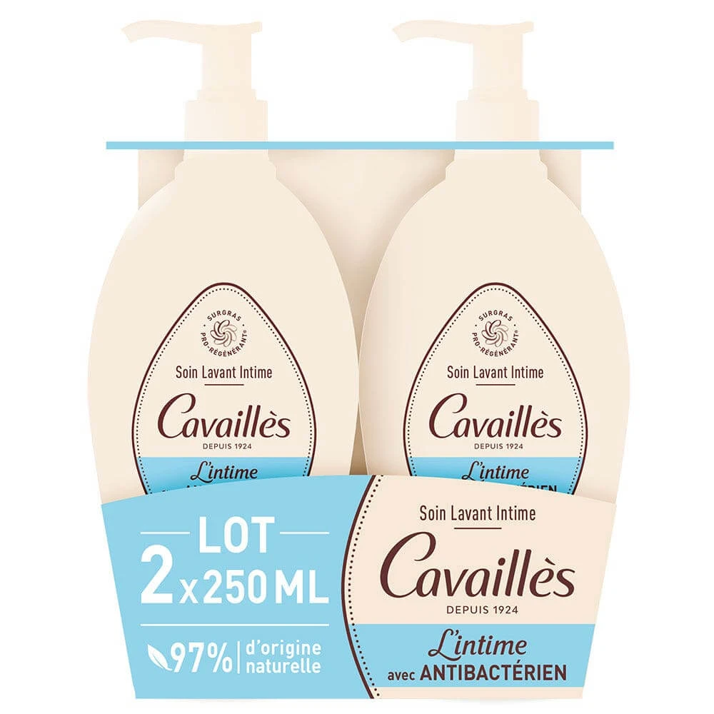 Cavaillès Intime Trockenheit Spezial Antibakterielle Natürliche Intim-Reinigung 2x250ml