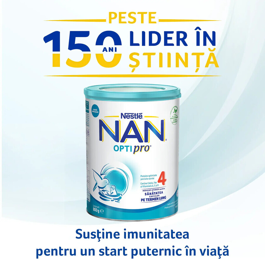 Premium Nan 4 Optipro Milchnahrung, +2 Jahre, 800 g, Nestlé