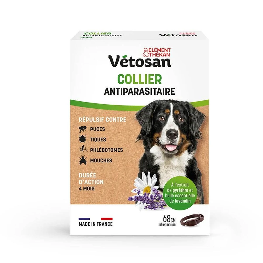 Clement-Thekan Vétosan guler de câine repelent68 cm 1 unitate