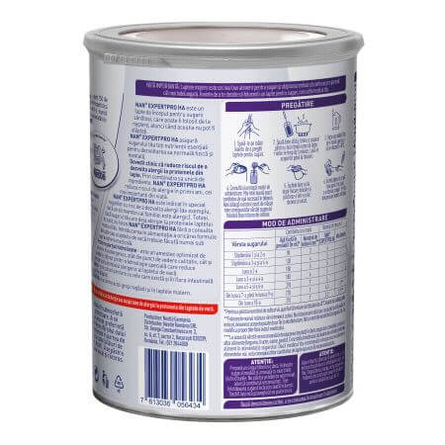 Formulă lapte praf Premium Hipoalergenic Nan HA, +0 luni, 400 g, Nestlé