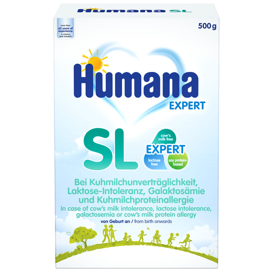 Sojamilch-Spezialnahrung SL, +0 Monate, 500 g, Humana