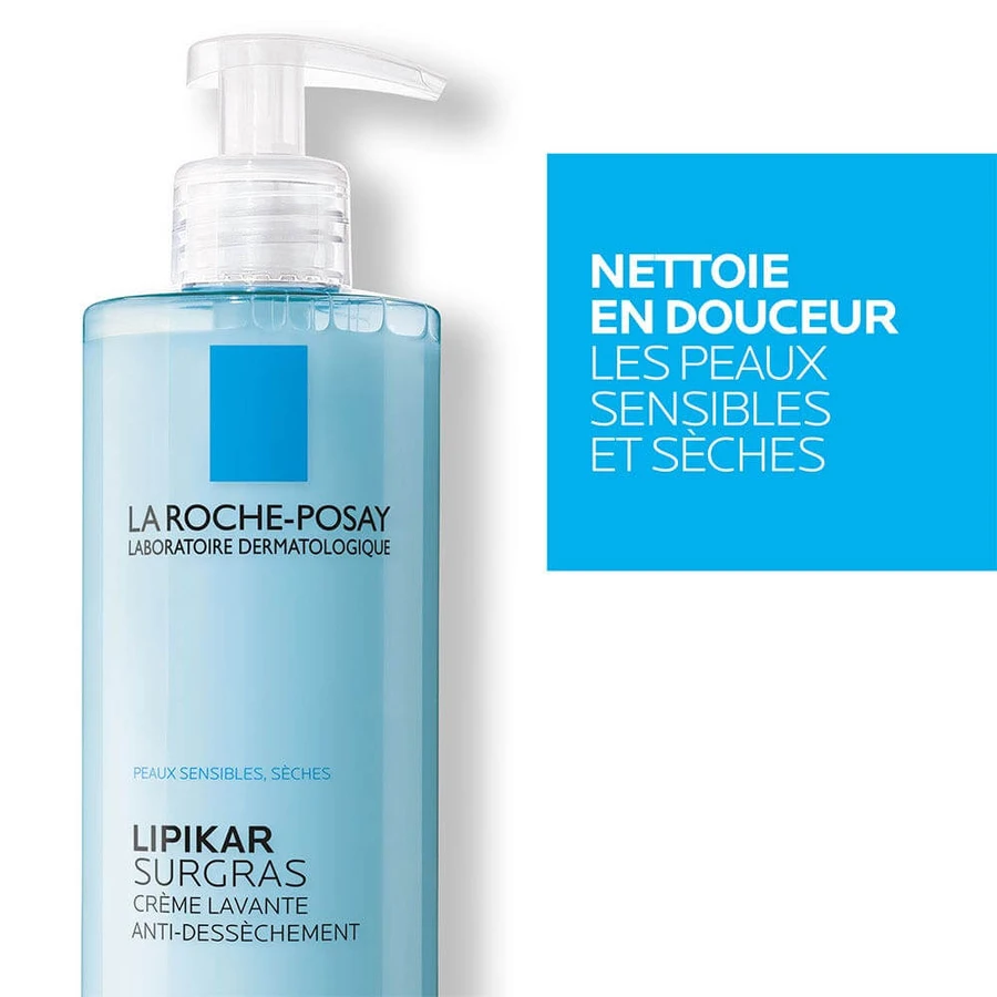 La Roche-Posay Lipikar Duschcreme Surgras für Babies und Erwachsene Trockene Haut 400 ml