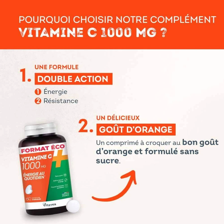 Vitavea Santé Vitamine C 1000 mg Energie zilnică 60 comprimate