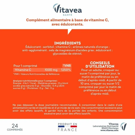 Vitavea Santé Vitamine C 1000 mg Energie zilnică 60 comprimate
