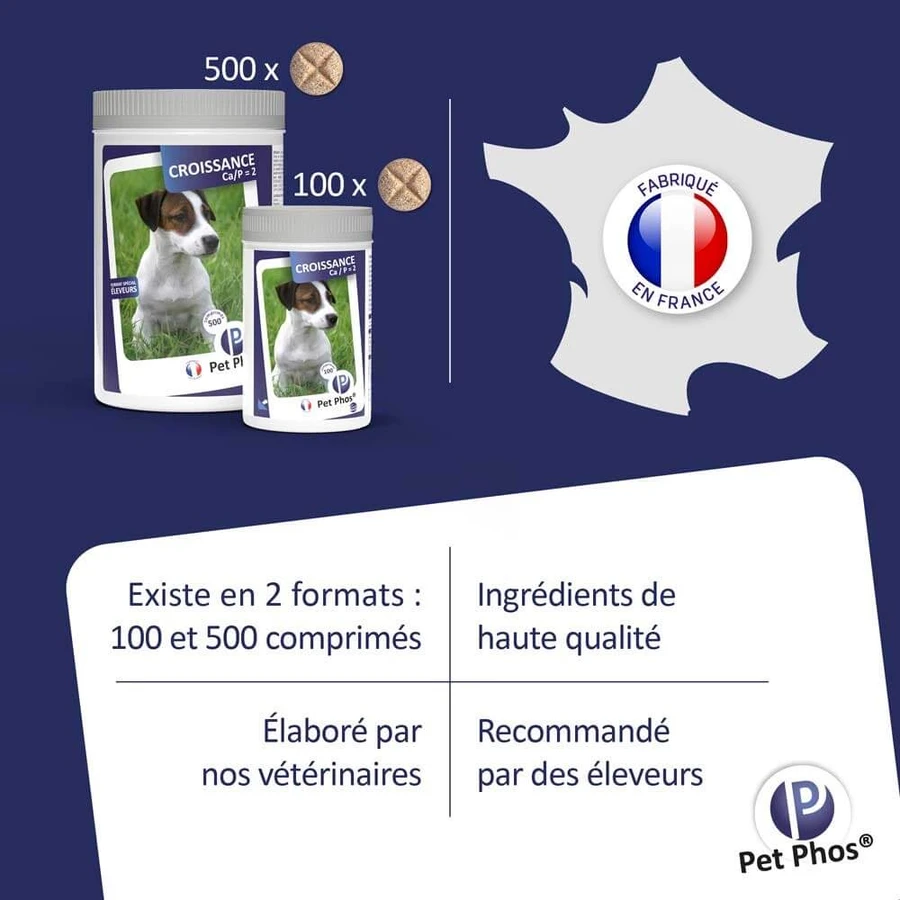 Ceva Pet Phos Growth Ca/P=2 cățeluș 100 comprimate