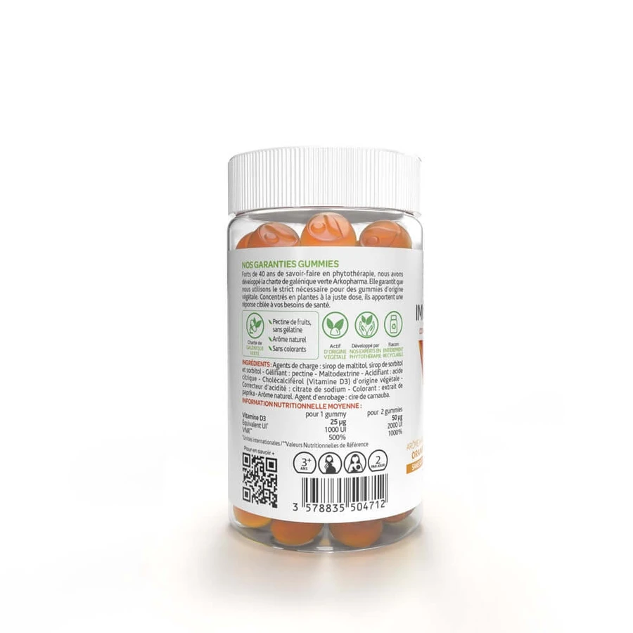 Arkopharma Phyto Immunity Boosted Vitamina D3 bomboane gumate x60
