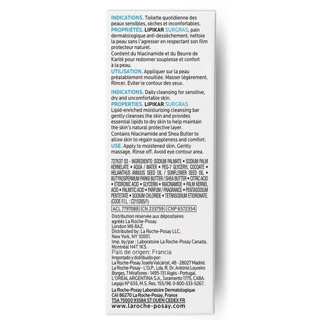 La Roche-Posay Lipikar Surgras pane detergente relipidante per pelli sensibili 150g