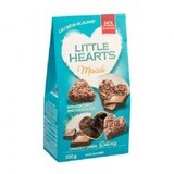 Fulgi de ovăz Little Hearts cu cocos și ciocolată, 100 g, Sanovita