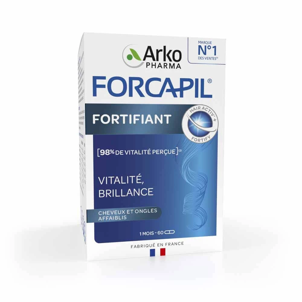 Arkopharma Forcapil Kräftigende Haare und Nägel Cheveux et Ongles Affaiblis 60 gélules