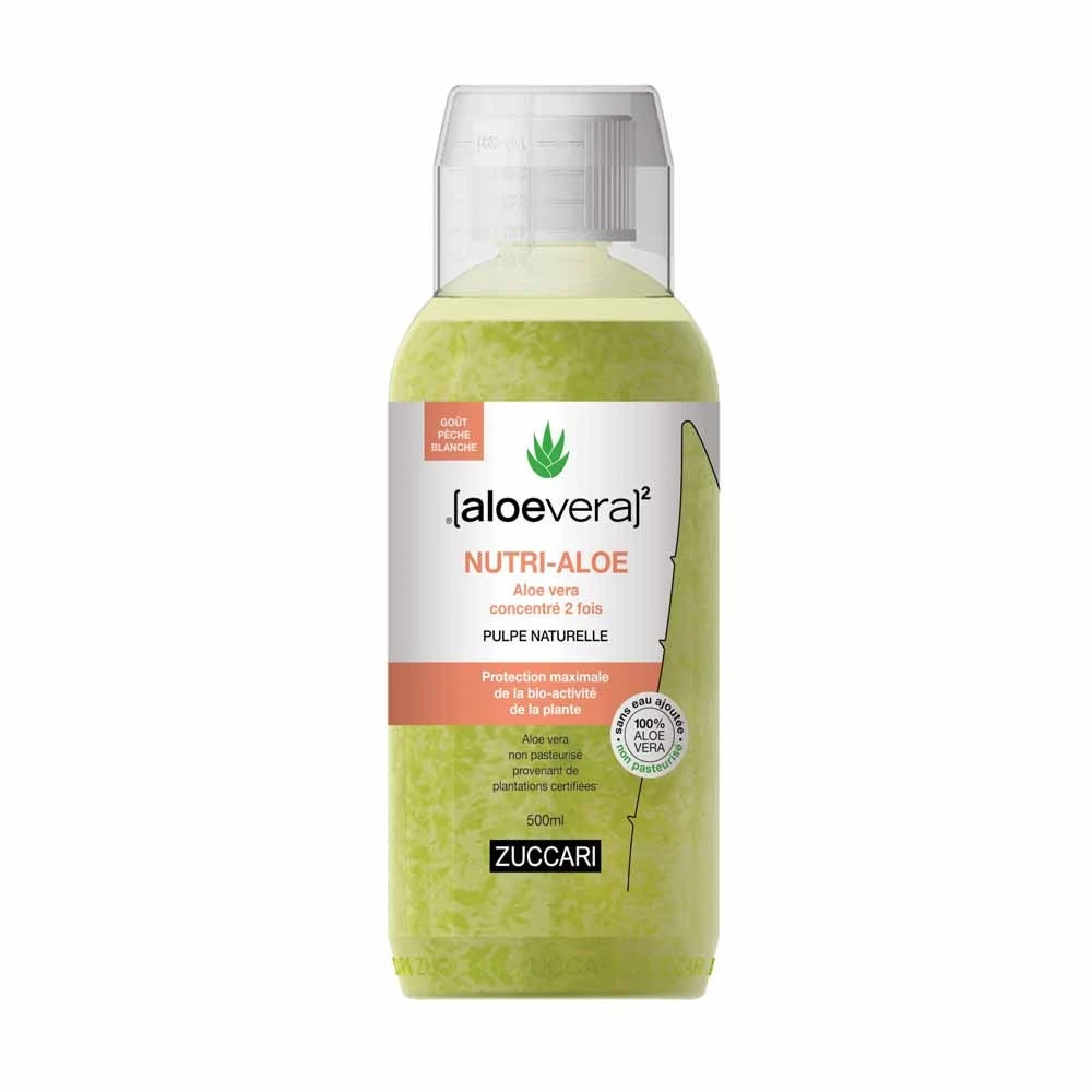 Naturancia [aloevera]2 Zuccari Nutri Reiner Aloe Vera Saft 2x konzentriert Pfirsich Geschmack 500ml