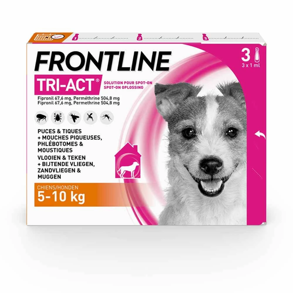 Frontline Tri-act Spot-on Hund 5-10 kg 3 Pipetten 1 ml