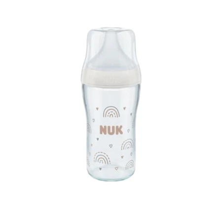 Szklana butelka do karmienia Perfect Match, M, + 3 miesiące, Rainbow, 230 ml, Nuk: ceny i cechy