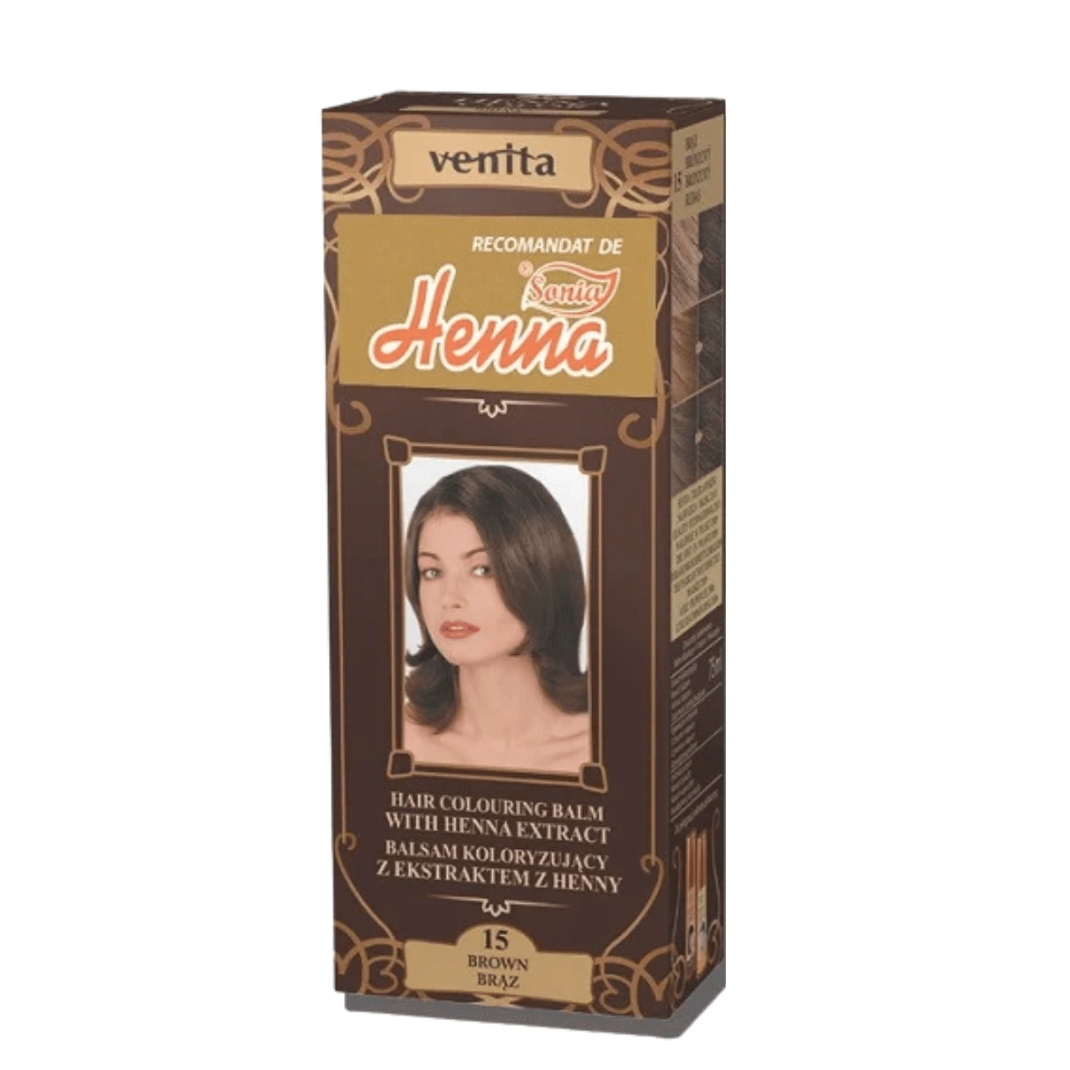 Färbebalsam Sonia Henna, Nr. 15, Dark Satin, 75 ml, Kian Cosmetics