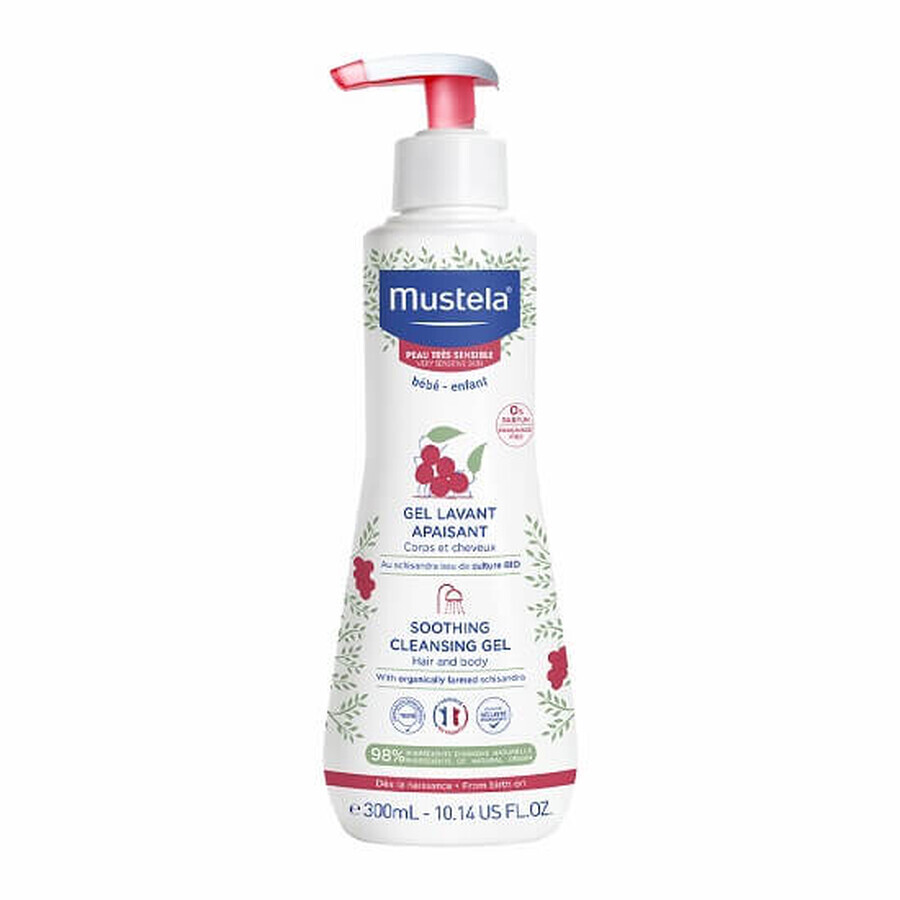 Beruhigendes Reinigungsgel für empfindliche Haut, +0 Monate, 300 ml, Mustela