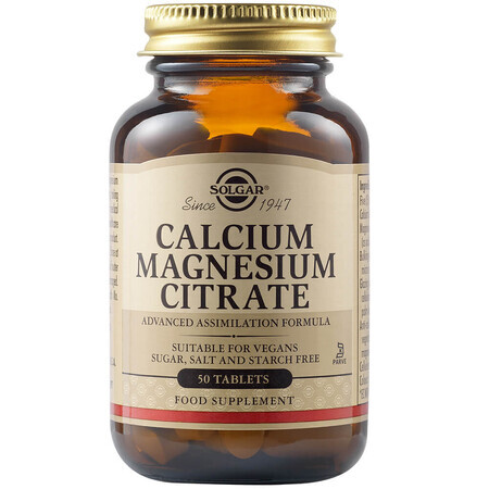 Calcium-Magnesium-Citrat, 50 Tabletten, Solgar