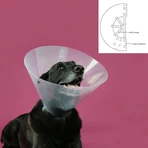 Guler elisabetan pentru câini KVP Betsy Transparent (33-41 cm)