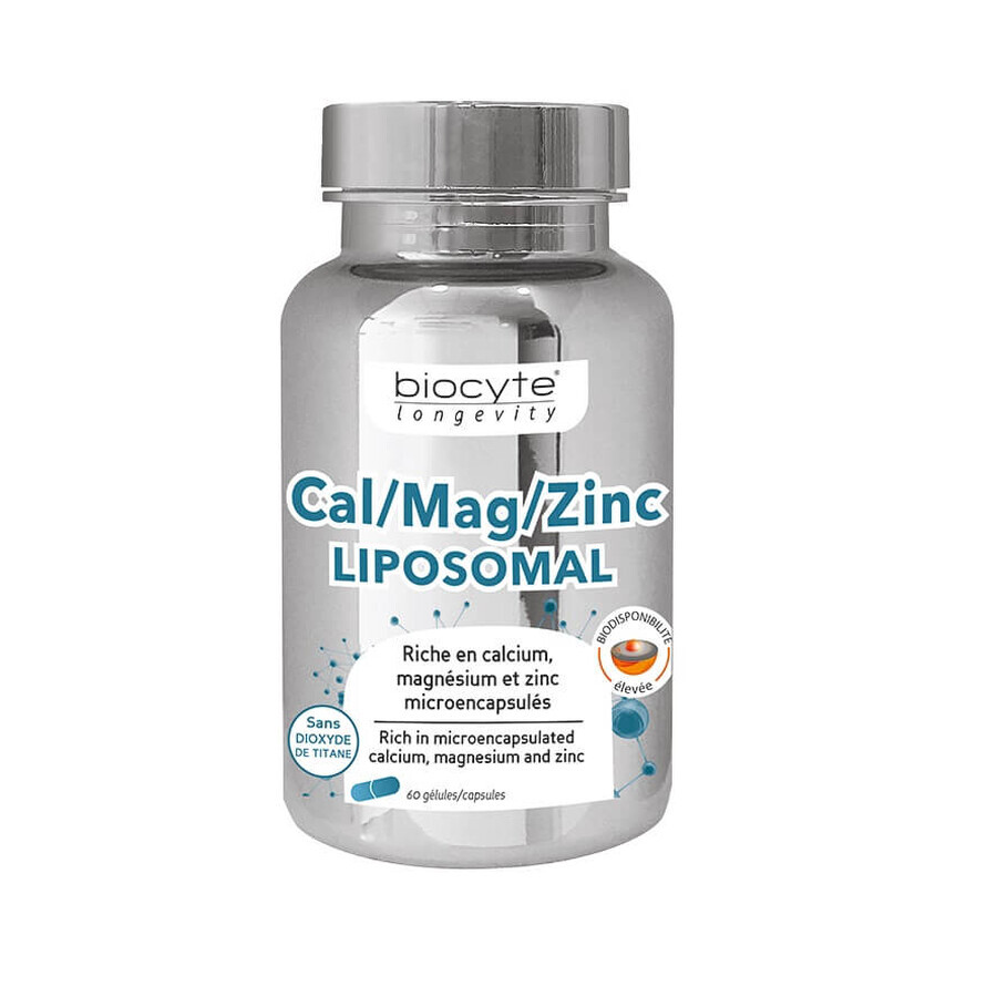 Calcium Magnesium Zink Lipozomal, 60 Kapseln, Biocyte