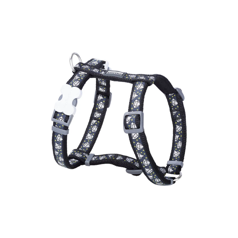 Arnés para perro Dingo Rojo STYLE DIAMOND 45-66 cm Negro 36-59 cm