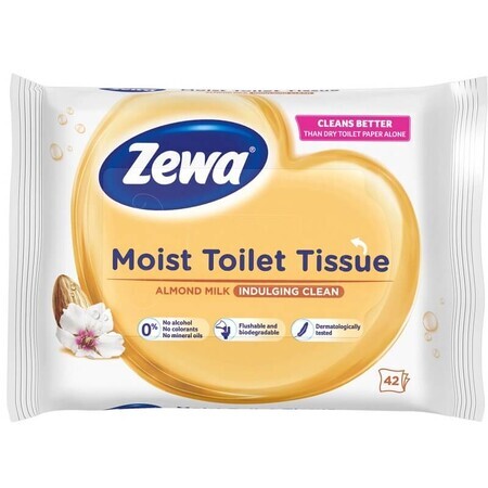 Feuchtes Toilettenpapier mit Mandelmilch, 42 Stück, Zewa