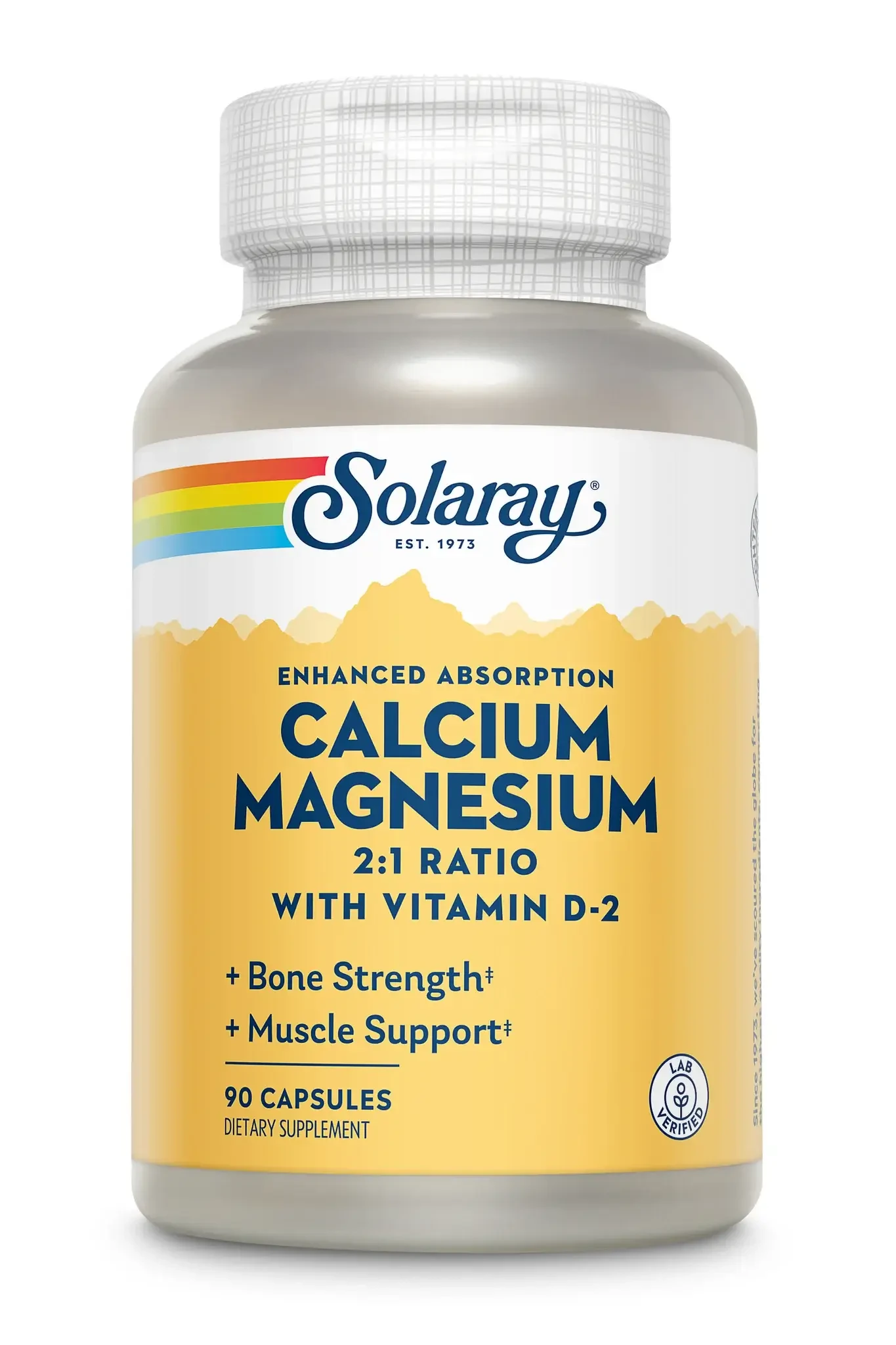 Calcium, Magnesium und Vitamin D Solaray, 90 Kapseln, Secom