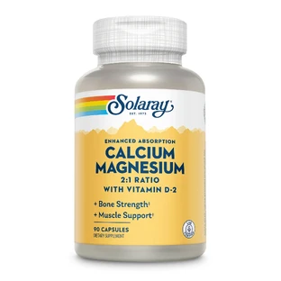 Calcium, Magnesium und Vitamin D Solaray, 90 Kapseln, Secom