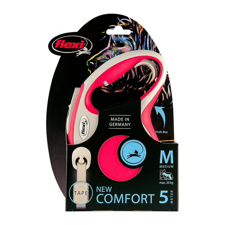 Hundeleine Flexi NEW COMFORT 5 m Rot M