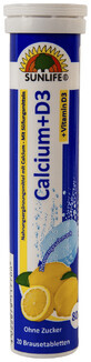Kalzium mit Vitamin D3, 20 Tabletten, Sunlife