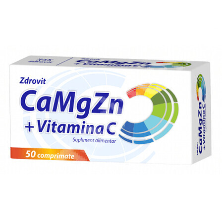 CaMgZn + Vitamin C, 50 Tabletten, Zdrovit