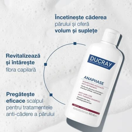 Sampon complementar impotriva caderii parului Anaphase, 200 ml, Ducray