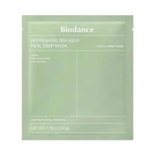 Masca cu alge marine Refreshing Sea Kelp Real Deep Mask, 34 g, Biodance