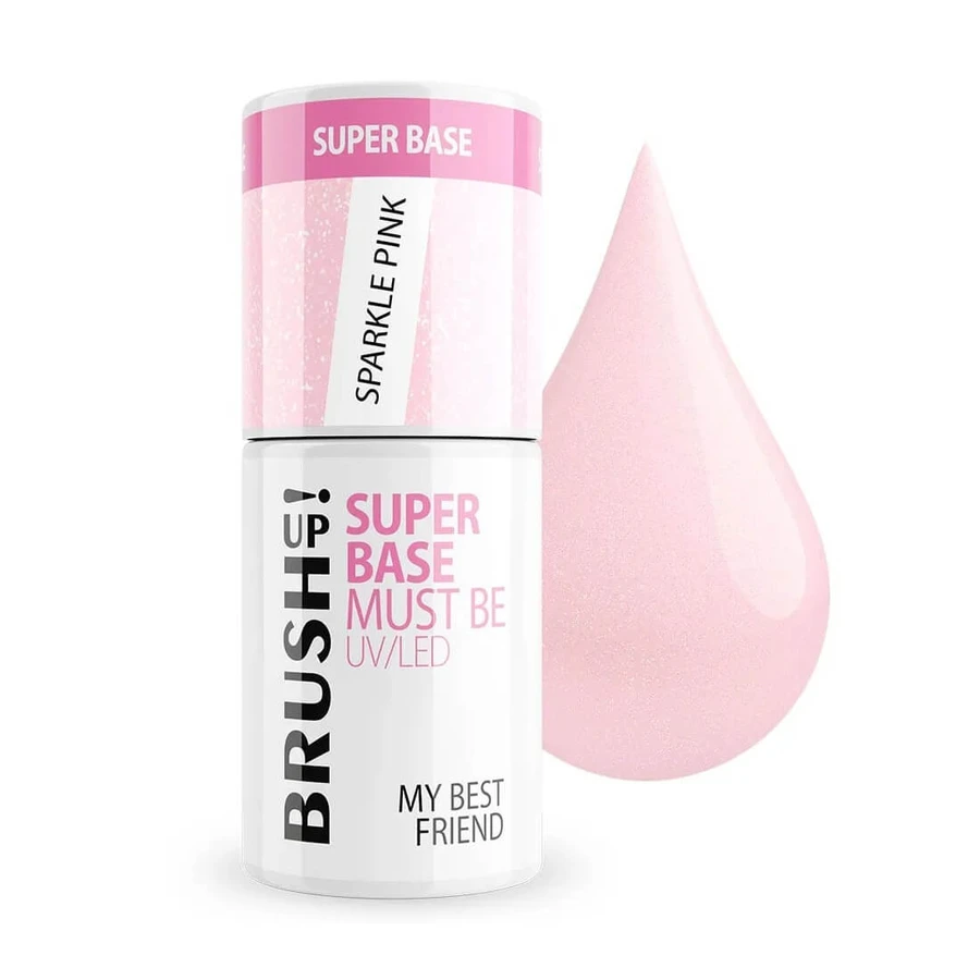 BrushUp! Super Base ibrida per unghie Sparkle Pink, 5 g