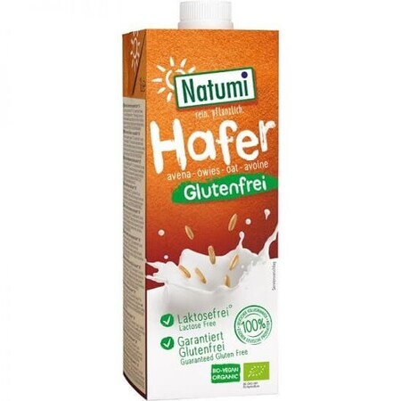 Glutenfreie Bio-Hafermilch, 1L, Natumi