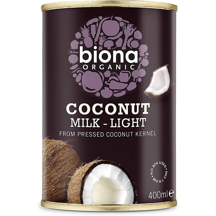 Lapte de cocos Light Organic, 400 ml, Biona recenzii