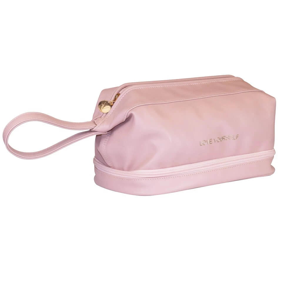 Inter Vion Soft Pink gepolsterte Kosmetiktasche mit Organizer