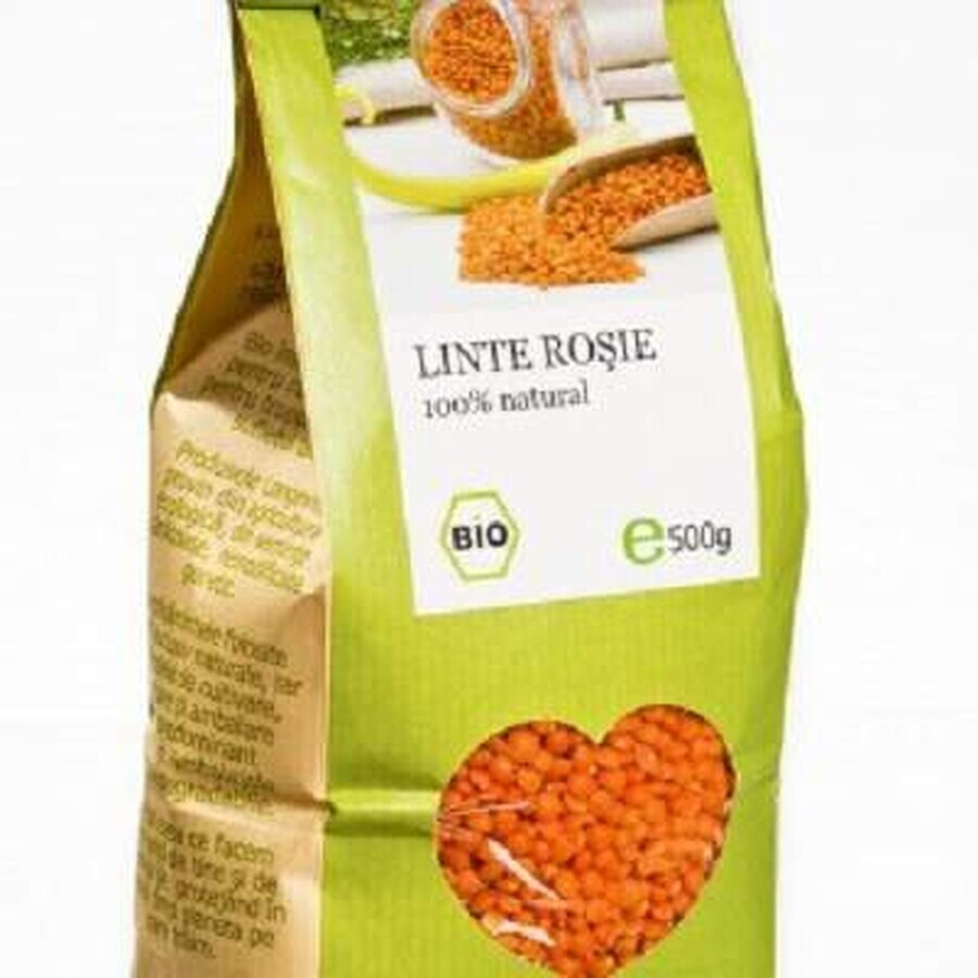 Linte Bio rosie, 500g, Longevita